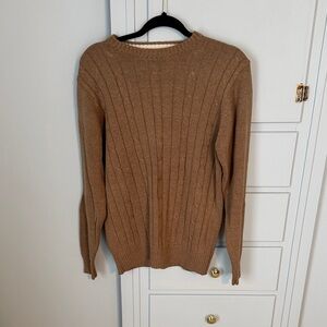 Oscar de la Renta Tan Crewneck Sweater
